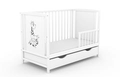 Bajka, łóżeczko dziecięce 120×60 cm, kolor biały — zdjęcie produktowe 9