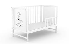 Bajka, łóżeczko dziecięce 120×60 cm, kolor biały — zdjęcie produktowe 10