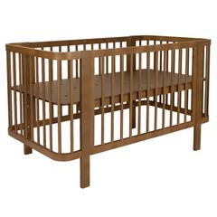 Klara, łóżeczko dziecięce 120×60 cm, kolor orzechowy — zdjęcie produktowe 1