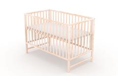 Klasyk, łóżeczko dziecięce 120×60 cm, kolor naturalny — zdjęcie produktowe 1