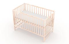 Klasyk, łóżeczko dziecięce 120×60 cm, kolor naturalny — zdjęcie produktowe 3