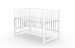Klasyk, łóżeczko dziecięce 120×60 cm, kolor biały — zdjęcie produktowe 5