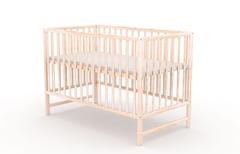 Klasyk, łóżeczko dziecięce 120×60 cm, kolor naturalny — zdjęcie produktowe 4