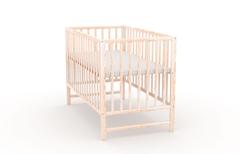 Klasyk, łóżeczko dziecięce 120×60 cm, kolor naturalny — zdjęcie produktowe 5