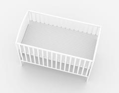 Miki, łóżeczko dziecięce 120×60 cm, kolor biały — zdjęcie produktowe 5