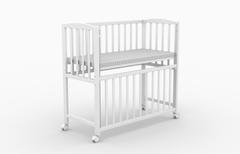 Mini, dostawka do łóżka 90×40 cm, kolor biały — zdjęcie produktowe 1