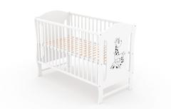 Zuzia, łóżeczko dziecięce 120×60 cm, kolor biały — zdjęcie produktowe 1