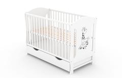Zuzia, łóżeczko dziecięce 120×60 cm, kolor biały — zdjęcie produktowe 2