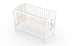 Zuzia, łóżeczko dziecięce 120×60 cm, kolor biały — zdjęcie produktowe 3