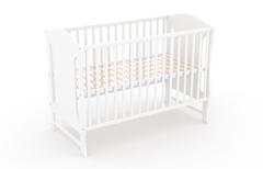 Zuzia, łóżeczko dziecięce 120×60 cm, kolor biały — zdjęcie produktowe 6